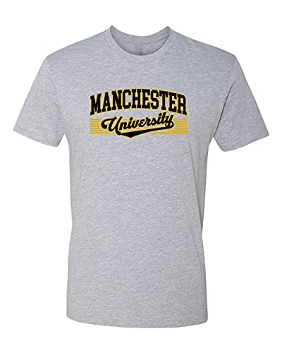 Manchester University Text Only Two Color Exclusive Soft Shirt - Heather Gray