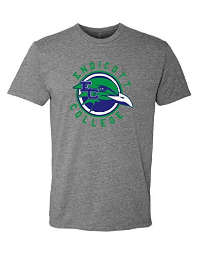 Endicott College Gulls Logo Exclusive Soft Shirt - Dark Heather Gray