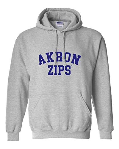 University of Akron Zips Hooded Sweatshirt - Sport Grey