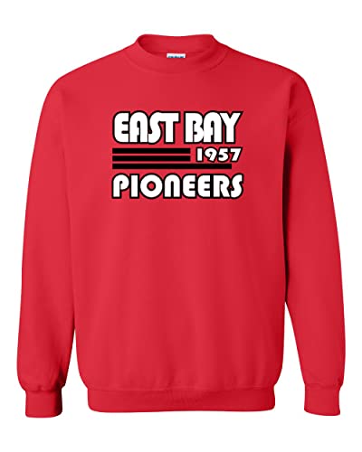 Retro East Bay Pioneers Crewneck Sweatshirt - Red