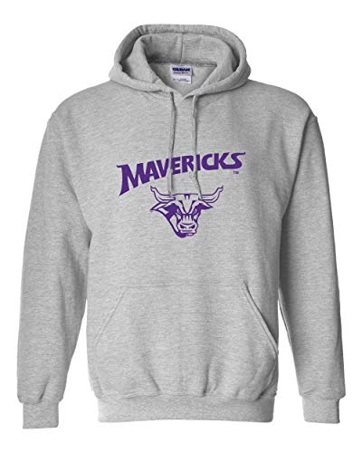 Mankato Mavericks Steer Hooded Sweatshirt - Sport Grey