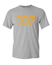Load image into Gallery viewer, Adrian College Alumni Stacked 1 Color Gold Text T-Shirt - Sport Grey
