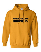 Load image into Gallery viewer, Emporia State 1 Color Mascot Hooded Sweatshirt - Gold
