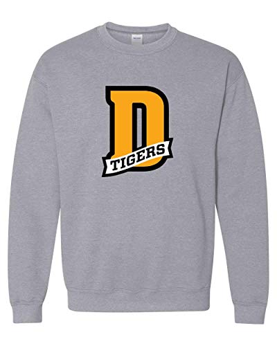 DePauw Classic Tigers D Crewneck Sweatshirt - Sport Grey