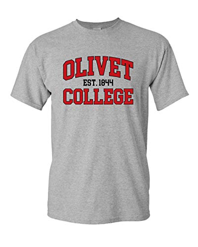 Olivet College Established 1844 Two Color T-Shirt - Sport Grey