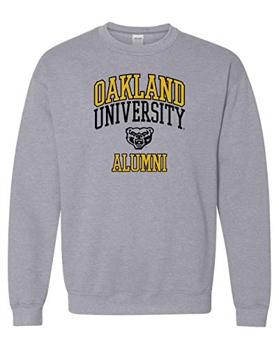 Oakland University Alumni Two Color Crewneck Sweatshirt - Sport Grey