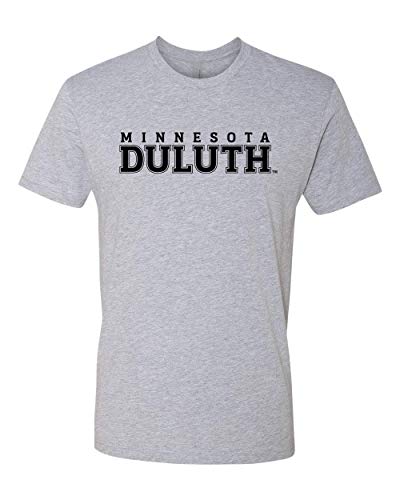 Minnesota Duluth Black Text Exclusive Soft Shirt - Heather Gray