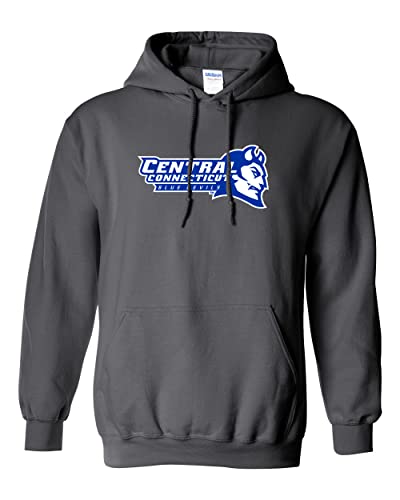 Central Connecticut Blue Devils Hooded Sweatshirt - Charcoal