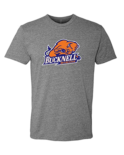 Bucknell Bison Full Color Soft Exclusive T-Shirt - Dark Heather Gray
