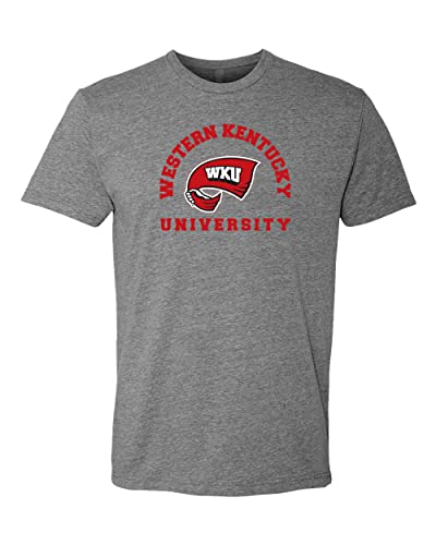 Western Kentucky Arched with Logo Exclusive Soft Shirt - Dark Heather Gray