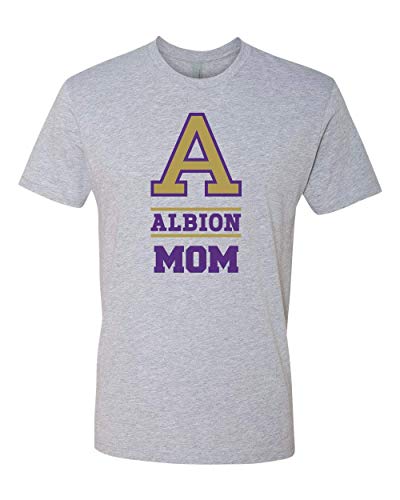Premium Albion College A Albion MOM T-Shirt Albion Britons Parent Mens/Womens T-Shirt - Heather Gray