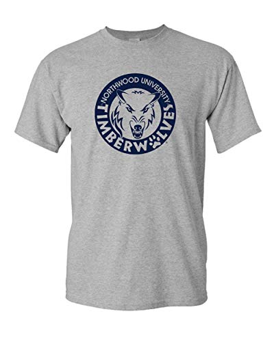Northwood University Logo One Color T-Shirt - Sport Grey