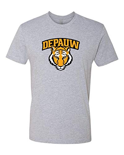 DePauwTiger Head Full Color Exclusive Soft Shirt - Heather Gray