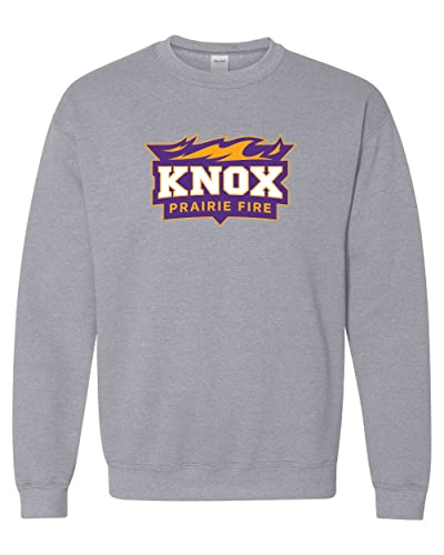 Knox College Full Logo Crewneck Sweatshirt - Sport Grey