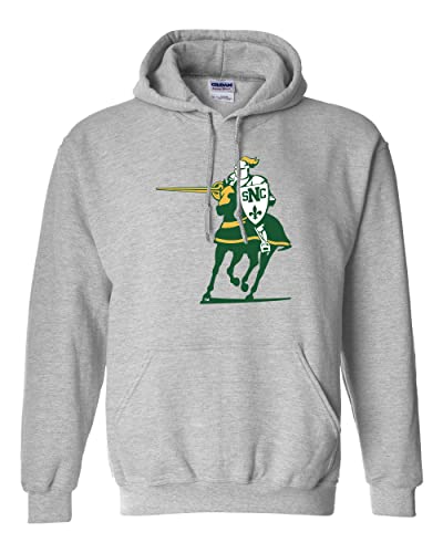 St. Norbert College Green Knights Hooded Sweatshirt - Sport Grey