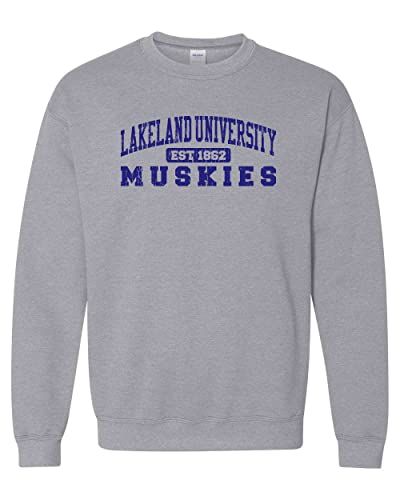 Lakeland University Muskies Crewneck Sweatshirt - Sport Grey