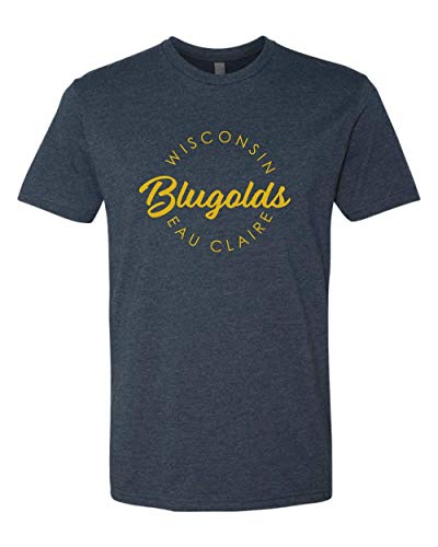 Wisconsin Eau Claire Circular 1 Color Exclusive Soft Shirt - Midnight Navy