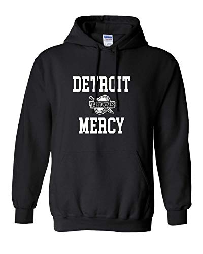Detroit Mercy Stacked One Color Hooded Sweatshirt - Black