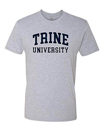 Premium Trine University Two Color Text T-Shirt - Heather Gray