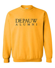 Load image into Gallery viewer, DePauw Alumni Black Text Crewneck Sweatshirt - Gold
