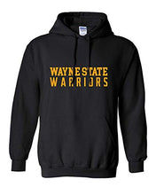 Load image into Gallery viewer, Wayne State Warriors One Color Hooded Sweatshirt - Black
