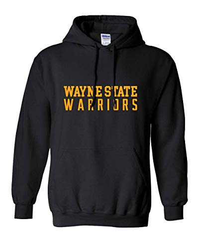 Wayne State Warriors One Color Hooded Sweatshirt - Black