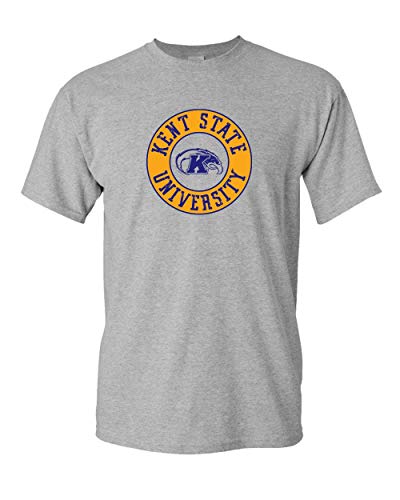 Kent State Circle Two Color T-Shirt - Sport Grey