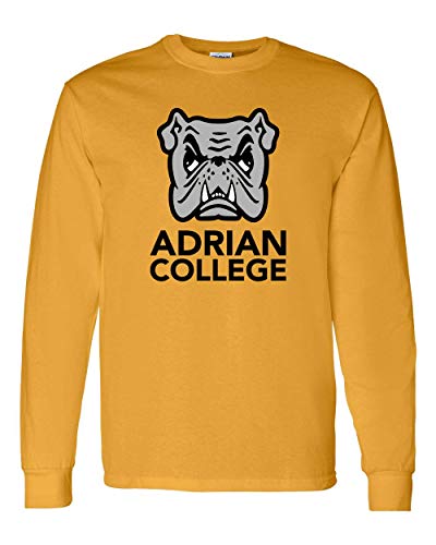 Adrian College Bulldog Full Logo Long Sleeve - Gold