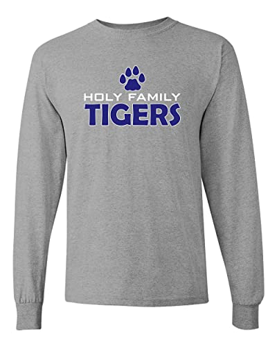 Holy Family University Tigers Long Sleeve T-Shirt - Sport Grey