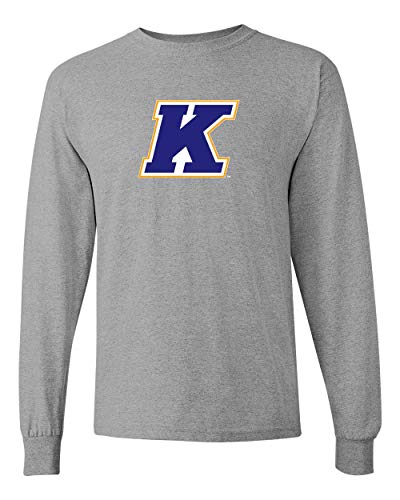 Kent State K Logo Three Color Long Sleeve T-Shirt - Sport Grey