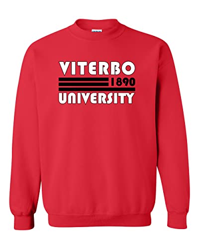 Retro Viterbo University Crewneck Sweatshirt - Red
