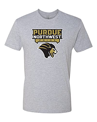 Purdue Northwest Pride Three Color Logo Exclusive Soft Shirt - Heather Gray