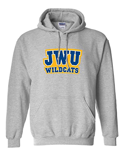 Johnson & Wales University JWU Wildcats Hooded Sweatshirt - Sport Grey