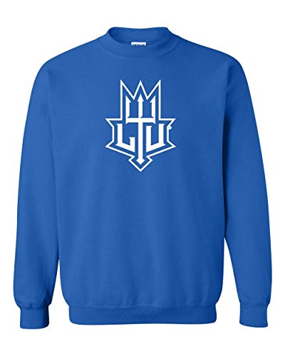 LTU Lawrence Tech Logo One Color Crewneck Sweatshirt - Royal