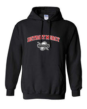 Load image into Gallery viewer, Detroit Mercy Arched Two Color Hooded Sweatshirt - Black
