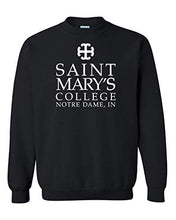 Load image into Gallery viewer, Saint Mary&#39;s College 1Color White Stacked Text Crewneck Sweatshirt - Black
