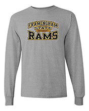 Load image into Gallery viewer, Framingham State University Stacked Long Sleeve Shirt - Sport Grey
