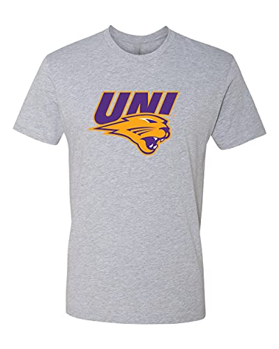 Northern Iowa UNI Panther Head Exclusive Soft Shirt - Heather Gray