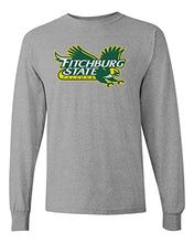 Load image into Gallery viewer, Fitchburg State Full Color Mascot Long Sleeve T-Shirt - Sport Grey
