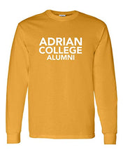 Load image into Gallery viewer, Adrian College Alumni Stacked 1 Color White Text Long Sleeve - Gold
