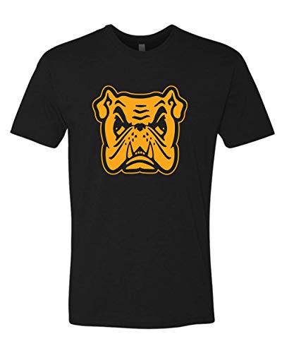 Adrian College 1 Color Gold Bulldog T-Shirt - Black