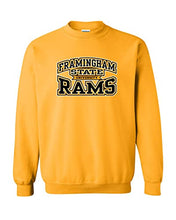Load image into Gallery viewer, Framingham State University Stacked Crewneck Sweatshirt - Gold
