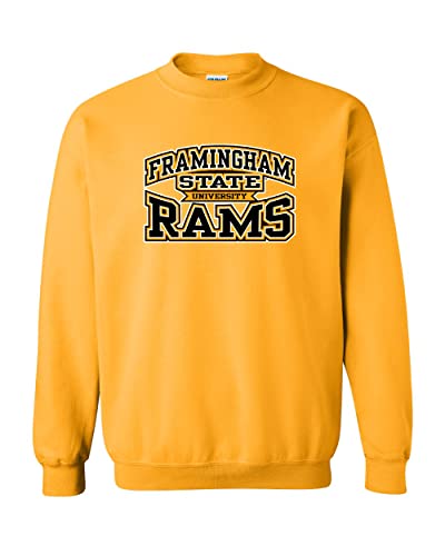Framingham State University Stacked Crewneck Sweatshirt - Gold