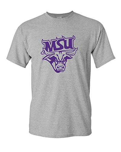 Minnesota State Mankato Purple MSU T-Shirt - Sport Grey
