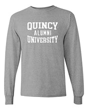 Load image into Gallery viewer, Quincy University Alumni Long Sleeve T-Shirt - Sport Grey
