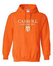 Load image into Gallery viewer, Carroll University Stacked Hooded Sweatshirt - Orange
