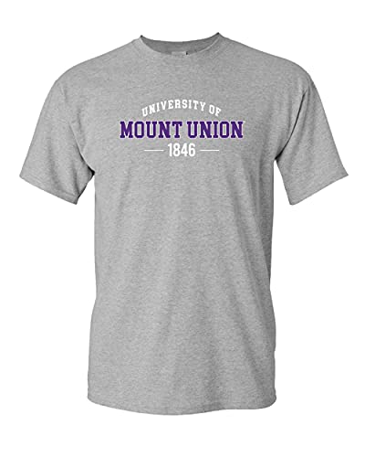 University of Mount Union EST 1846 Two Color T-Shirt - Sport Grey