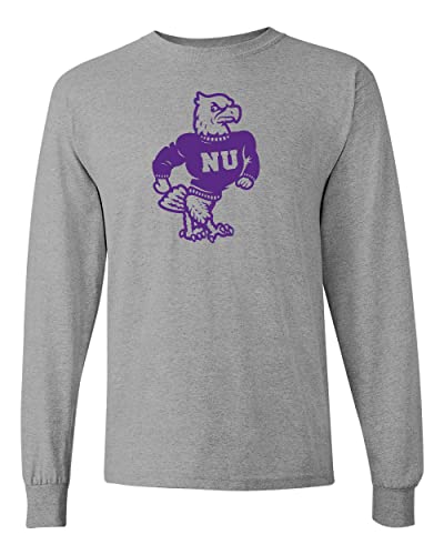 Niagara University Mascot Long Sleeve Shirt - Sport Grey