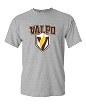 Load image into Gallery viewer, Valparaiso Valpo Shield Full Color T-Shirt - Sport Grey
