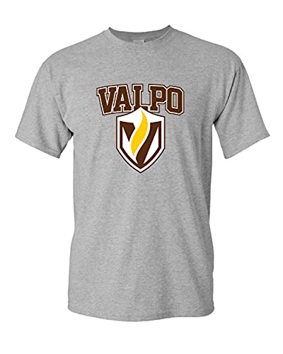 Valparaiso Valpo Shield Full Color Soft Exclusive T-Shirt - Dark Heather Gray